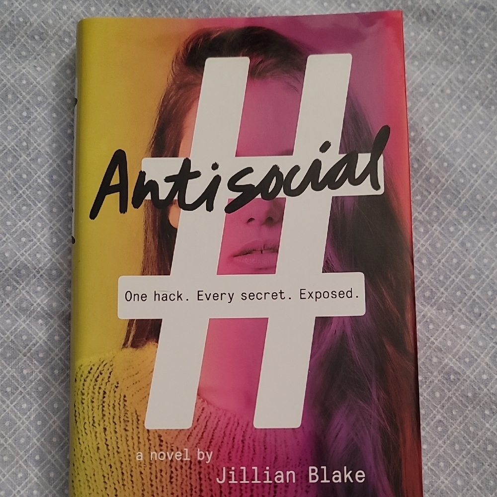 Antisocial by Jillian Blake — Vibrant Yellow-Pink Book Cover